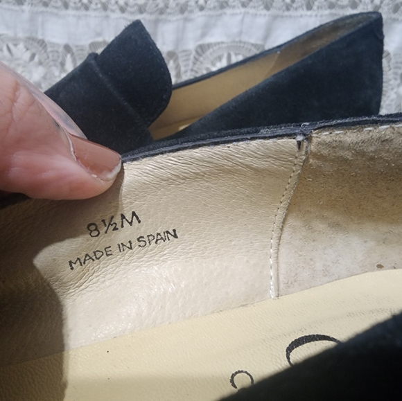 Vintage Calvin Klein Black Suede Platform Loafers - Picture 4 of 7